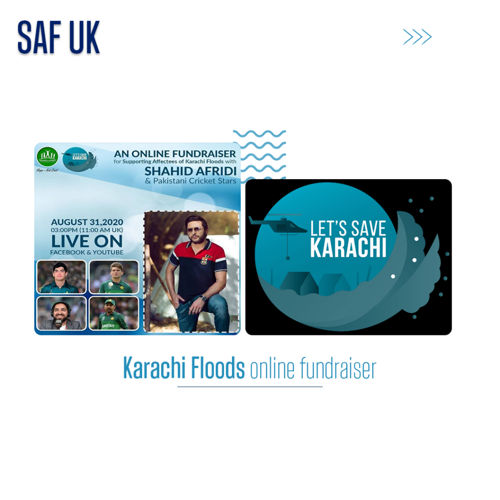 Karachi Floods online fundraiser with PCB